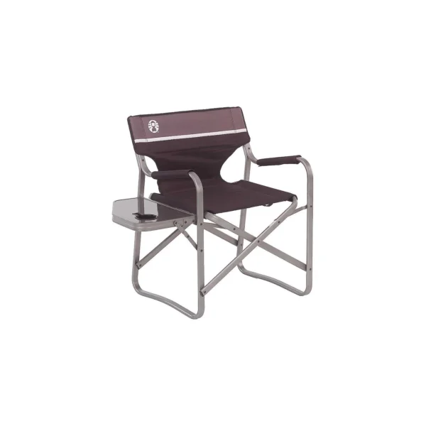 Coleman Aluminum Deck Chair w/Swivel Table