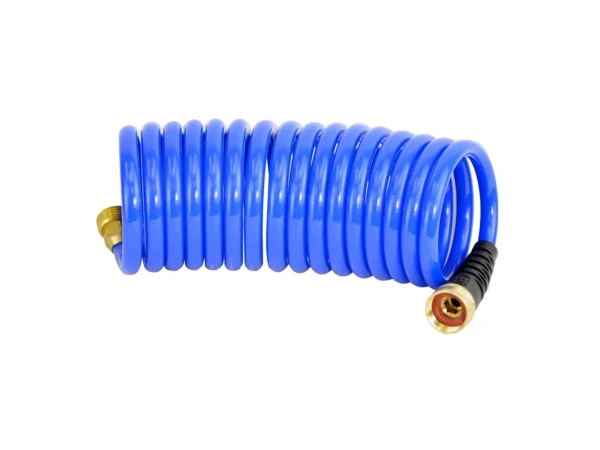 HoseCoil 15' Blue Self Coiling Hose w/Flex Relief