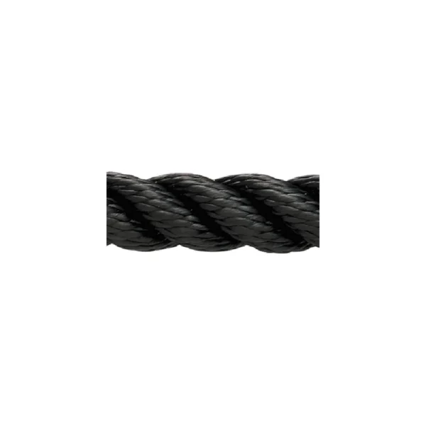 3 Strand Nylon Dockline, 3/8 x 20 Black