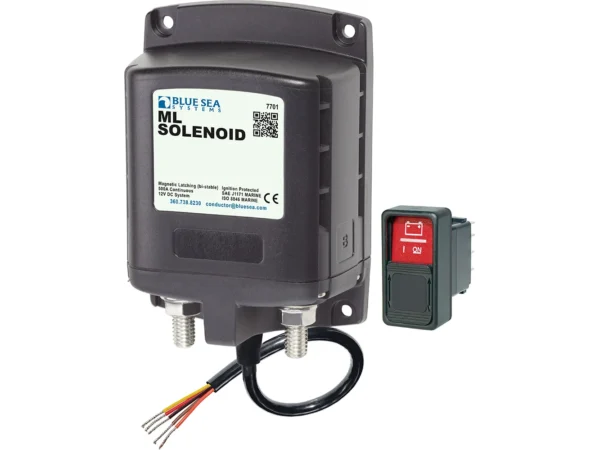 Blue Sea 7701 ML-Series Solenoid w/Contura Switch 12VDC