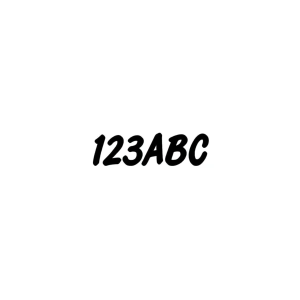 Hardline Series 400 Registration Kit, Smooth Cursive Font With Left to Right Color Gradation (Includes 4 Sets of 3" A-Z, 0-9)