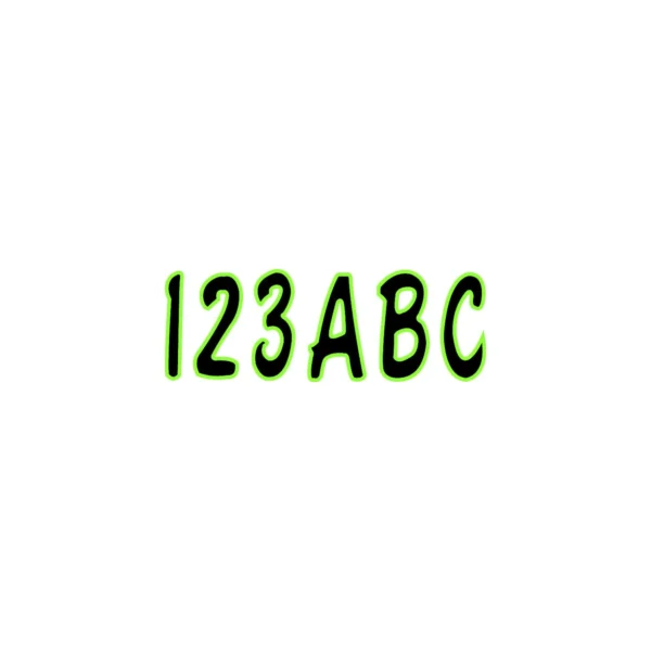 Hardline Series 200 Registration Kit, Cursive Font With Top to Bottom Color Gradations (Includes 4 Sets of 3" A-Z, 0-9)