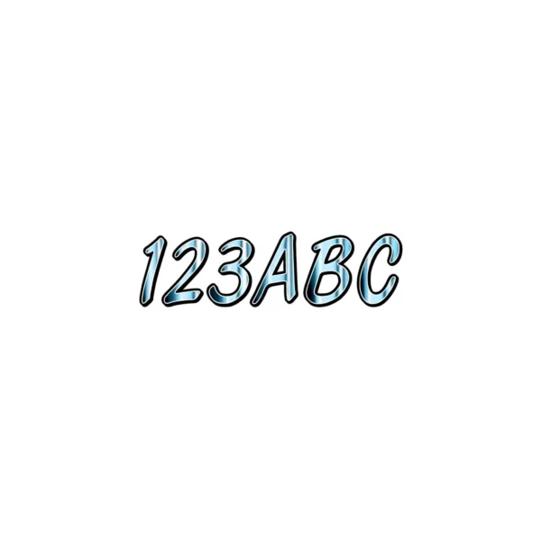 Hardline Series 400 Registration Kit, Smooth Cursive Font With Left to Right Color Gradation (Includes 4 Sets of 3" A-Z, 0-9)