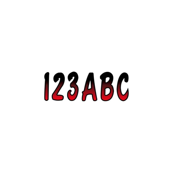 Hardline Series 200 Registration Kit, Cursive Font With Top to Bottom Color Gradations (Includes 4 Sets of 3" A-Z, 0-9)