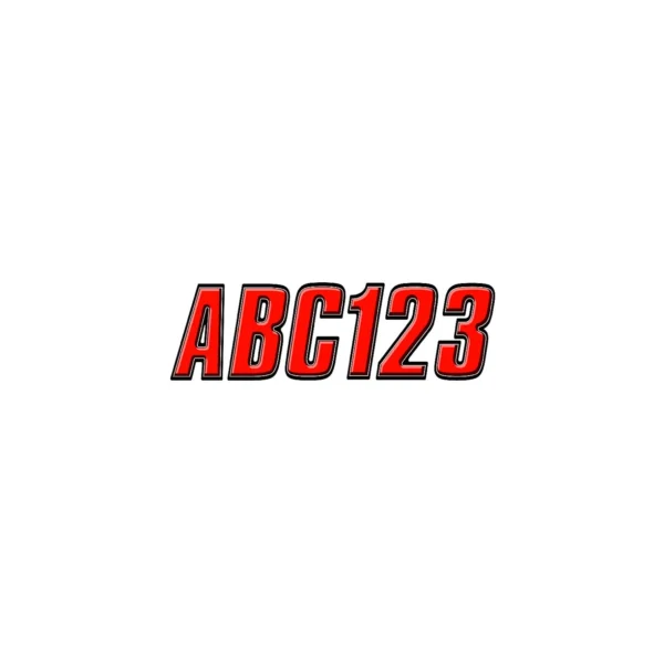 Hardline Series 800 Registration Kit, Block Style Solid Body With Bevel Effect, Contrasting Outline (Includes 4 Sets of 3" A-Z, 0-9)