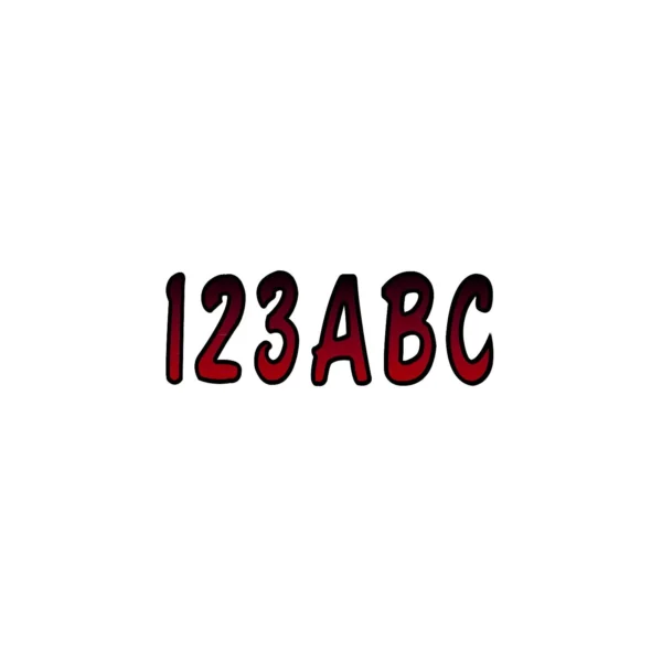 Hardline Series 200 Registration Kit, Cursive Font With Top to Bottom Color Gradations (Includes 4 Sets of 3" A-Z, 0-9)