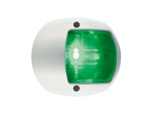 Perko LED Side Light - Green - 12V - White Plastic Housing