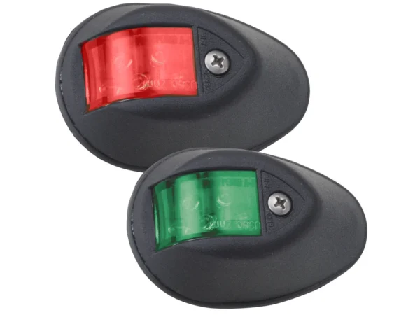 Perko LED Sidelights - Red/Green - 12V - Black Housing