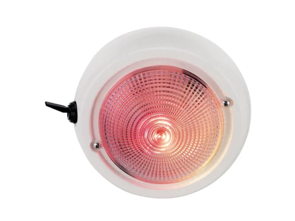 Perko Dome Light w/Red & White Bulbs