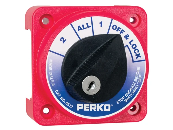 Perko Compact Medium Duty Battery Selector Switch w/Key Lock