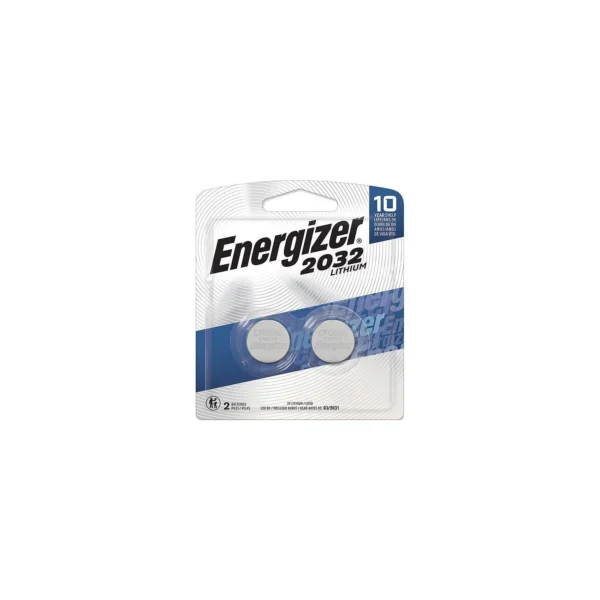 Energizer 2032BP2 2032 Lithium Coin 3V Batteries, 2/pk