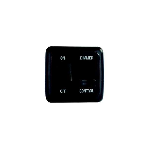 JR Products 12275 Black RV Dimmer/On-Off Rocker Switch with Bezel