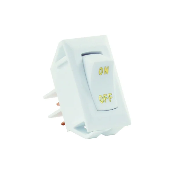 JR Products Labeled 12V On/Off Switch, White