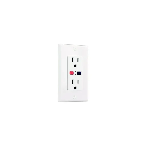 JR Products GFCI Electrical Outlet, White