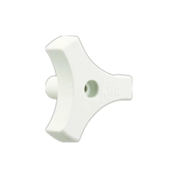 JR Products Tri-Lug Window Knob, White