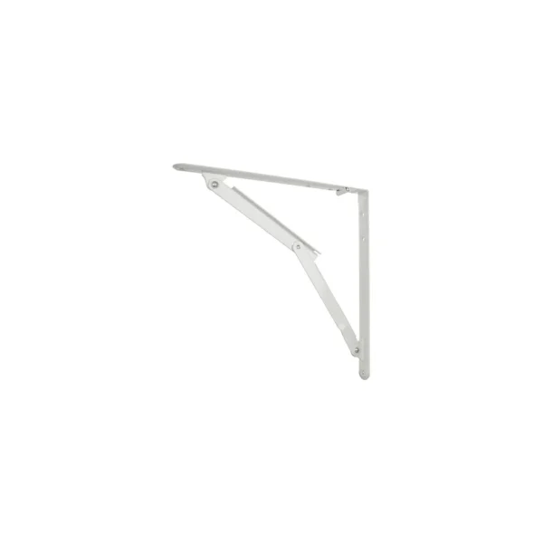 JR Products Folding Shelf Bracket, White