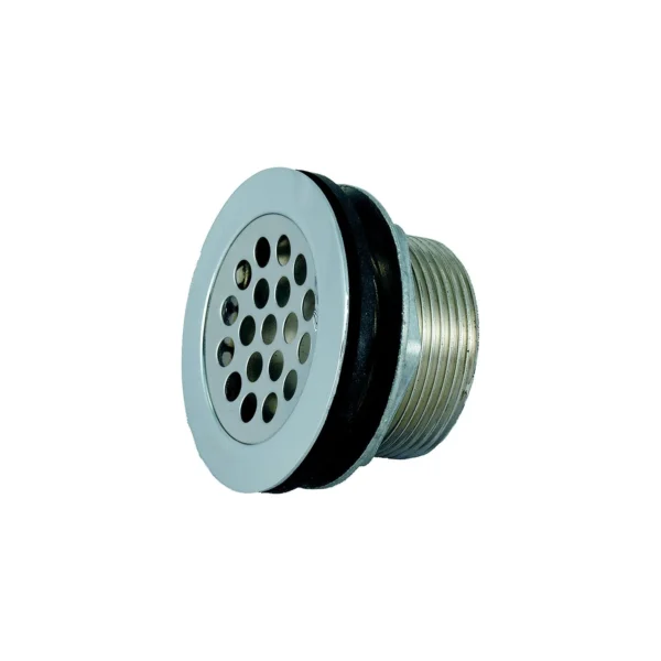 JR Products 9495-211-022 RV Shower Strainer with Grid, Locknut, Slipnut & Rubber & Plastic Washer