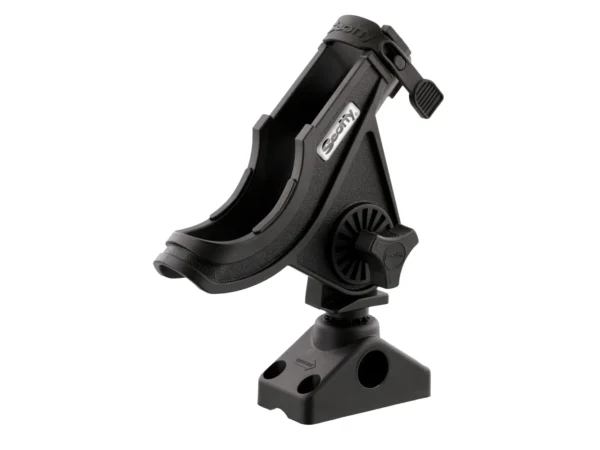 Scotty 280 Bait Caster/Spinning Rod Holder w/241 Deck/Side Mount - Black - Image 2