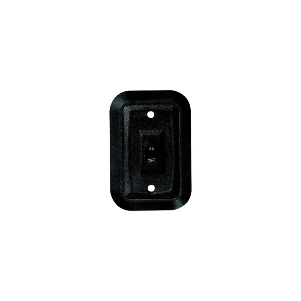 RV Designer S652 DC Single Wall Switch w/Plate, Black