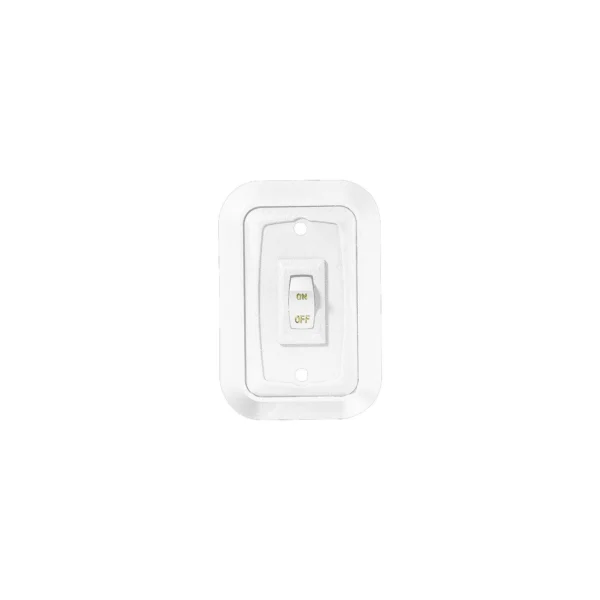 RV Designer S653 DC Single Wall Switch w/Plate, White