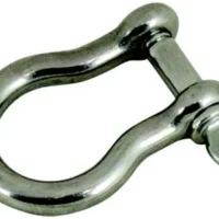 Seadog 1470561 1/4" Stainless Steel Bow Shackle, Carded, A:1/4" , B: 1/2", C:13/16", D: 13/16"