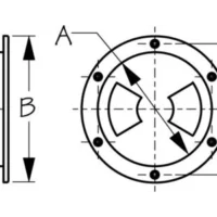 Seadog 3361551 Smooth Finish Quarter-Turn Deck Plate, Black, , A: 5-1/2" , B:6-3/4", C:5-3/8", D:6-1/8"