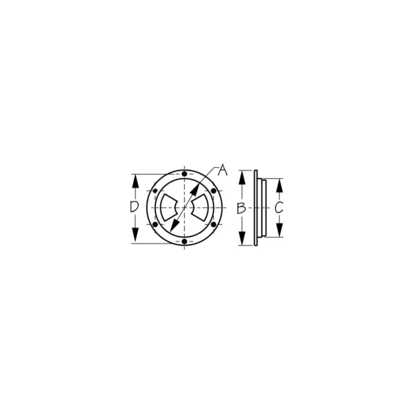 Quarter-Turn Deck Plate w/Internal Collar