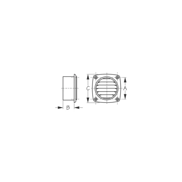 Seadog 337415 Hose Thru Vent, 4" White