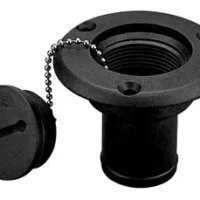 Sea-Dog 3570101 Gas Deck Fill Fiberglass Nylon w/Red Slotted Cap,A: 1-1/2"Hose, B:2-1/2", C: 3-3/8", #10 FH