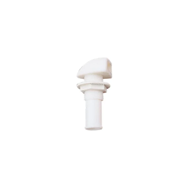 Straight Gas Tank Vent, White Nylon