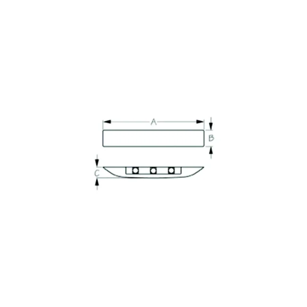 SeaDog 401420 Large Deluxe LED 9-28 Voltage Courtesy Light | Facing Down | White Finish