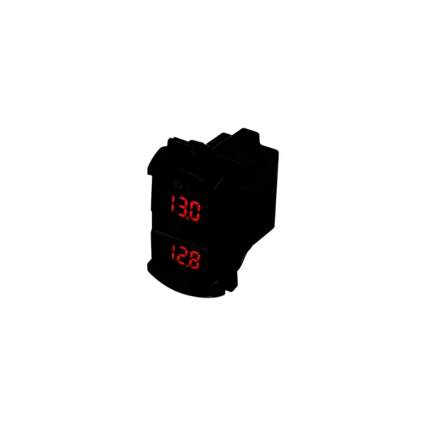 Cobra Dual Voltmeter - Rocker Switch Style