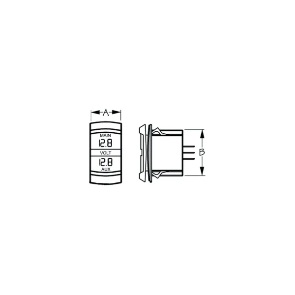 Cobra Dual Voltmeter - Rocker Switch Style - Image 2