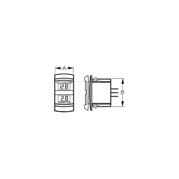 Seadog 4216451 Dual Volt/Amp Meter - Rocker Switch Style