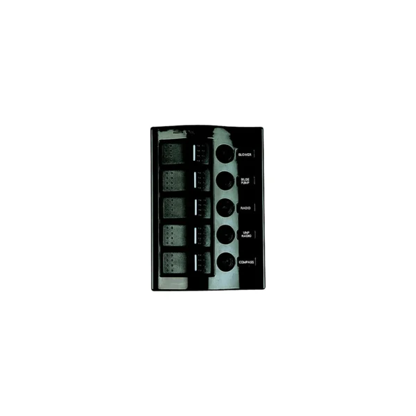 Sea-Dog 5-Gang Wave Rocker Switch Fuse Panel - Image 2