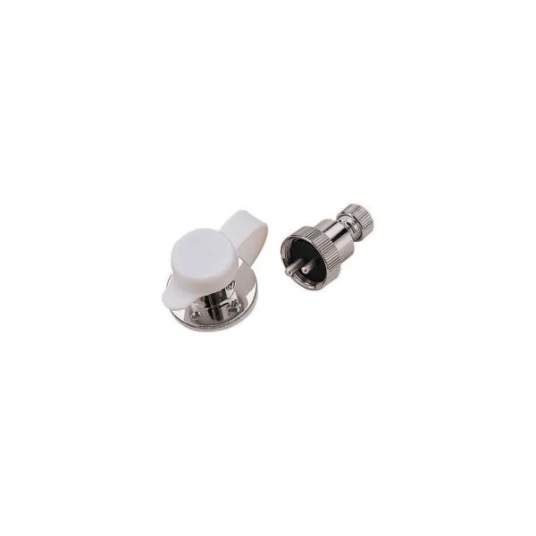 SeaDog 426262 Polarized 3 Amp 2 Pin Electrical Outlet | #6 Fastener | Cast Brass & Chrome Plated