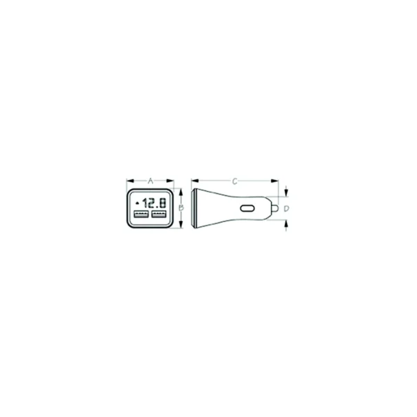 Seadog 4265131 Double USB Power Plug w/Voltage & Amp Meter