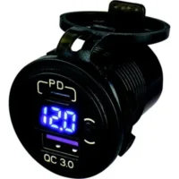 Seadog XXX USB 3.0 & USB-C Power Socket w/Volt Meter