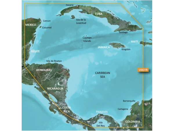 Garmin BlueChart® g3 HD - HXUS031R - Southwest Caribbean - microSD™/SD™