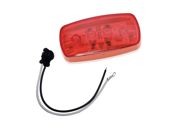 Wesbar LED Clearance/Side Marker Light - Red #58 w/Pigtail