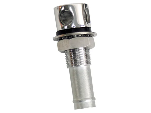 Whitecap Fuel Vent - Round Head, Straight Shaft, 5/8" Hose