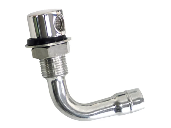 Whitecap Fuel Vent - Round Head, 90 Degree, 5/8" Hose