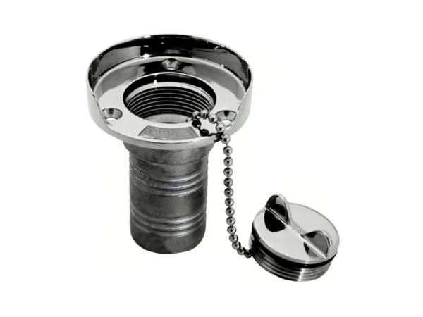 Whitecap Gas Hose Deck Fill w/Splash Guard - 1-1/2" Chain