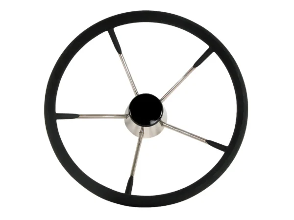 Whitecap Destroyer Steering Wheel - Black Foam, 15" Diameter