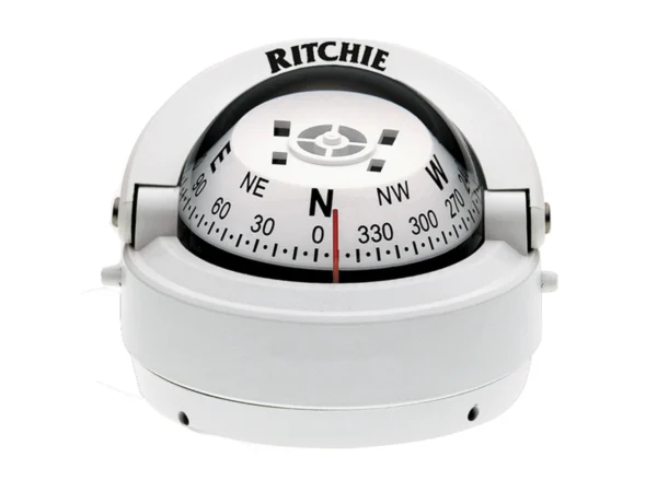 Ritchie S-53W Explorer Compass - Surface Mount - White