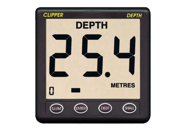 Clipper Depth Instrument w/Thru Hull Transducer & Cover