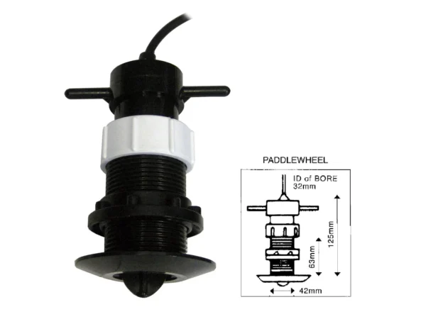 Clipper Speed Log Paddle Wheel Unit Complete with Thru Hull Fitting