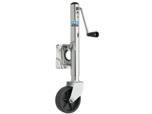 Pro Series 1000 lbs. Zinc Plated Swivel Jack w/6" Poly Wheel