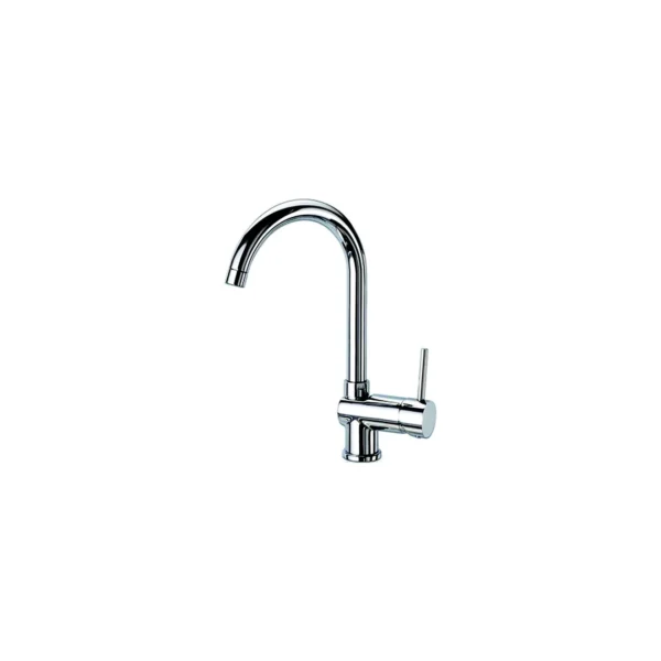 Scandvik 70104 Chrome Plated Brass Nordic J-Spout Galley Mixer Faucet