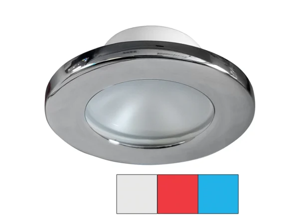 i2Systems Apeiron A3120 Screw Mount Light - Red, Cool White & Blue - Chrome Finish